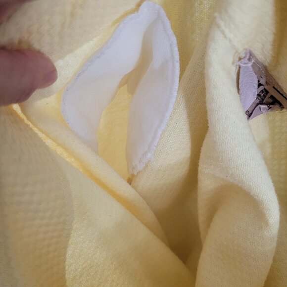 Vintage Midyat Soft Yellow 90s Thermal Texture Y2K Matching Set Short Sleeve - Picture 14 of 14